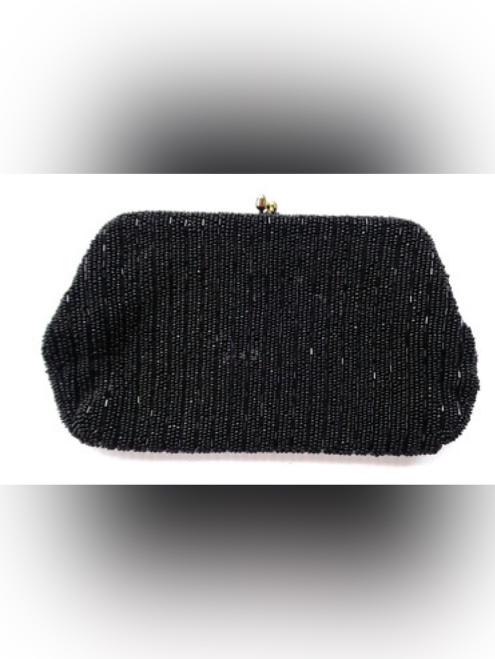 Black Vintage Beaded Evening Clutch - Classic Women's Accessory Stunning